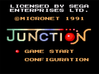 Junction title screen for Sega Game Gear